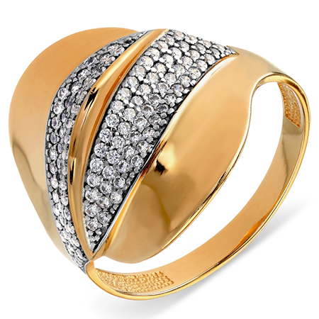 Кольцо, золото, фианит, Т147017431